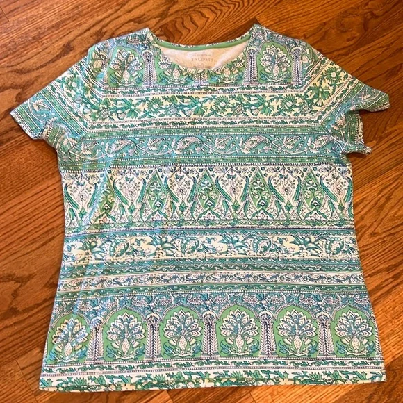 Talbot’s Green and Blue Short Sleeve Tshirt - Picture 1 of 6